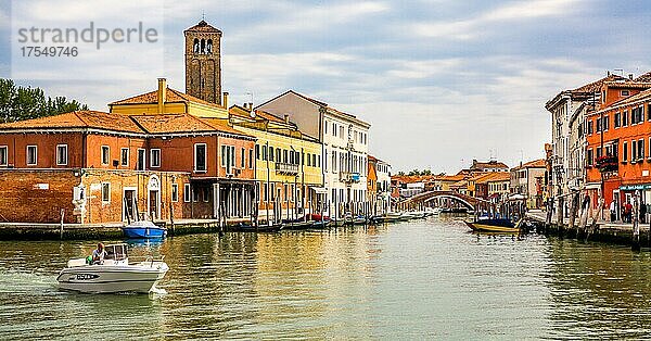 Canal Grande di Murano  Insel Murano  bekannt für ihre Glaskunst  Venedig  Lagunenstadt  Venetien  Italien  Venedig  Venetien  Italien  Europa
