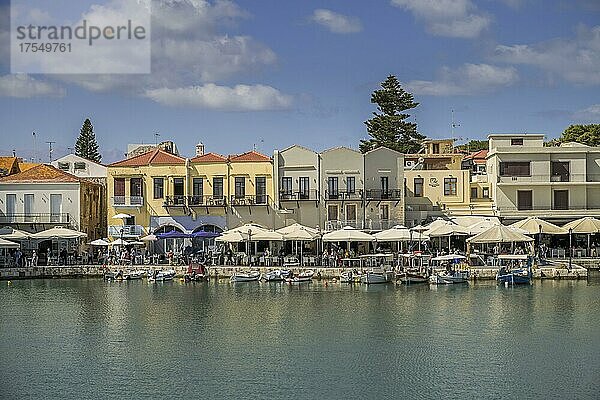 Venezianischer Hafen  Rethymno  Kreta  Griechenland  Europa