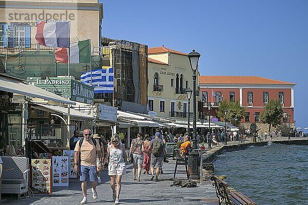 Venezianischer Hafen  Chania  Kreta  Griechenland  Europa