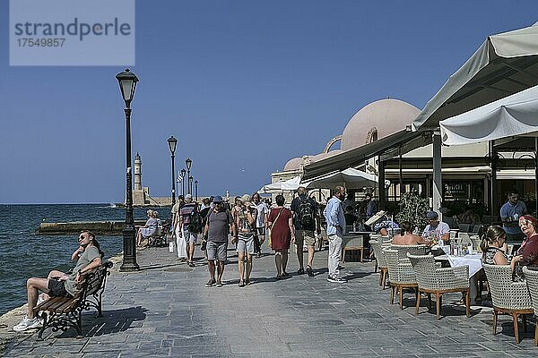 Venezianischer Hafen  Chania  Kreta  Griechenland  Europa