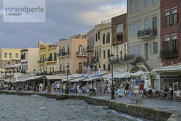 Venezianischer Hafen  Chania  Kreta  Griechenland  Europa