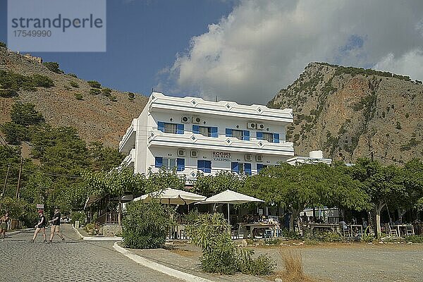 Hotels und Restaurants  Agia Roumeli  Kreta  Griechenland  Europa