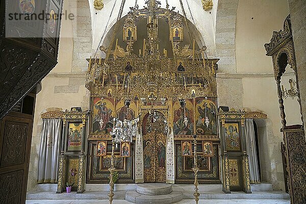 Altar  Klosterkapelle  Kloster Gonia Odigitria  Kreta  Griechenland  Europa