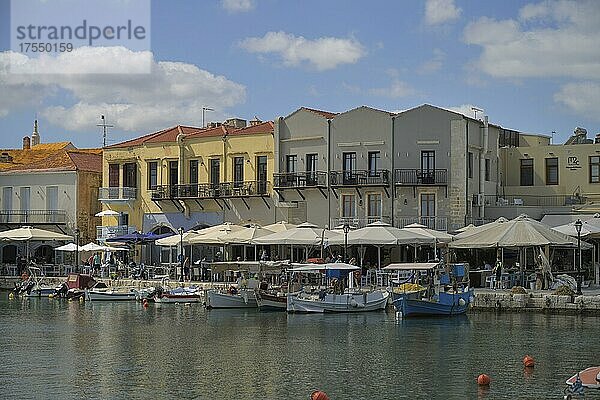 Venezianischer Hafen  Rethymno  Kreta  Griechenland  Europa
