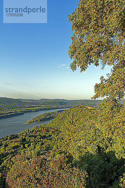 Burg  Visegrádi fellegvár  13. Jahrhundert  Panorama  Fluß  Donau  Duna