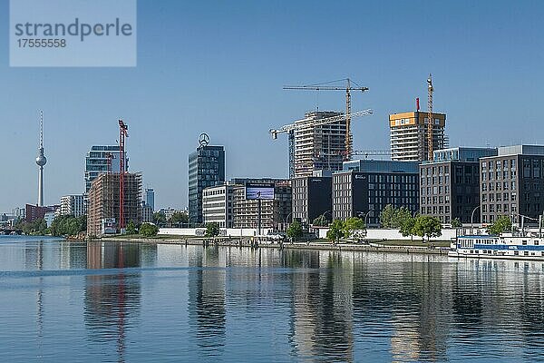 Mediaspree  Mühlenstraße  Spreeufer  Friedrichshain  Berlin  Deutschland  Europa