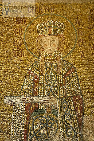 Hagia Sophia  Mosaik Heilige Maria mit Kaiserin Irene  Istanbul  Türkei  Asien