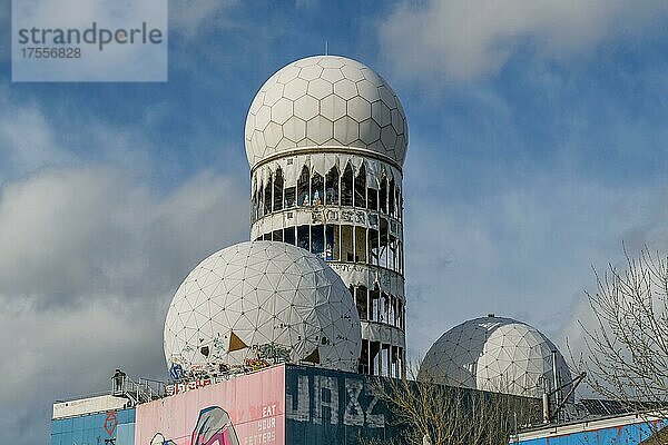Ehemalige Radaranlagen  Abhörstation Teufelsberg  Grunewald  Charlottenburg-Wilmersdorf  Berlin  Deutschland  Europa