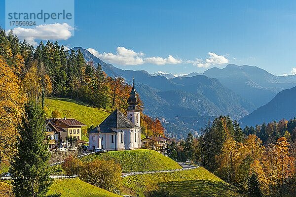 Wallfahrtskirche Maria Gern  Berchtesgaden  Berchtesgadener Land  Bayern  Deutschland  Europa