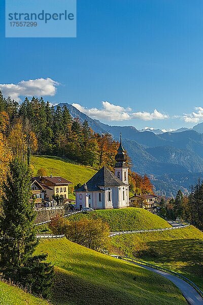 Wallfahrtskirche Maria Gern  Berchtesgaden  Berchtesgadener Land  Bayern  Deutschland  Europa