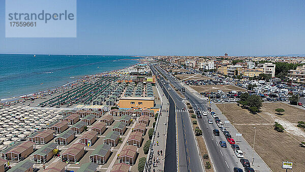 Europa  Italien  Latium  Rom  Strand von Ostia