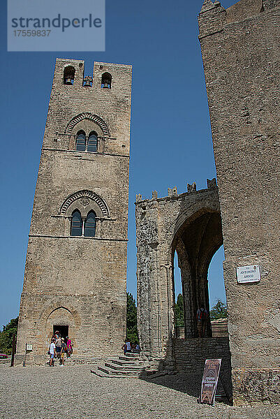 Europa Italien  Sizilien  Erice  Kathedrale  Kirche Maria Himmelfahrt  Mutterkirche