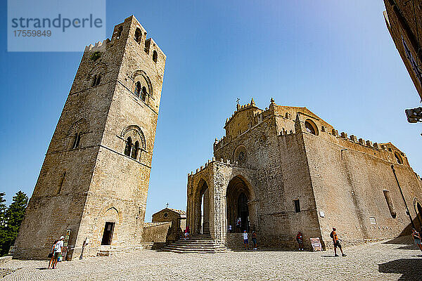 Europa Italien  Sizilien  Erice  Kathedrale  Kirche Maria Himmelfahrt  Mutterkirche