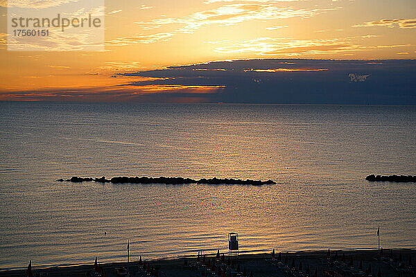 Italien  Marken  San Benedetto del Tronto  der Strand