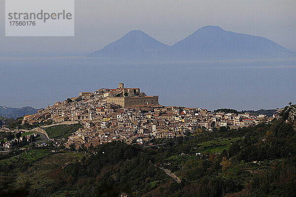 Italien  Sizilien  Montalbano Elicona  Landschaft