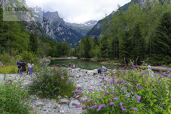 Italien  Lombardei  Valtellina  Val di Mello  Bidet della Contessa See