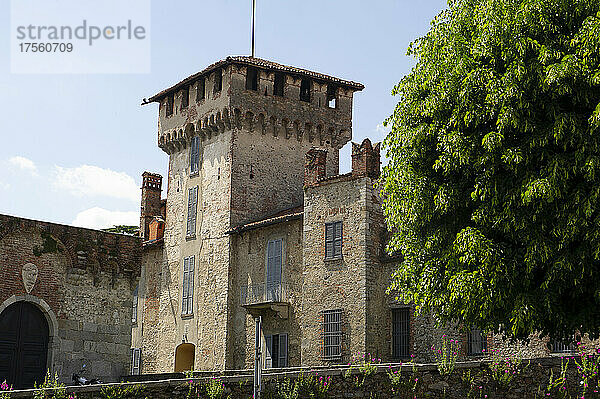 Italien. Lombardei. Somma Lombardo  Visconti Schloss von S. Vito.