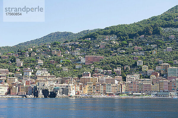 Europa  Italien  Stadt Camogli am Mittelmeer in Ligurien.