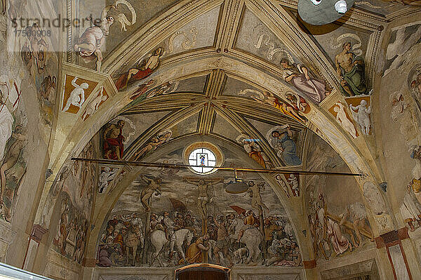 Italien  Lombardei  Iseo-See  Sebino-See  Pisogne  Santa Maria della Neve  Fresken von Girolamo Romani nach Romanino im Jahr 1534