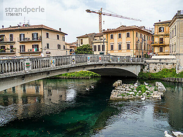 Italien  Latium  Rieti  Fluss Velino  Römische Brücke