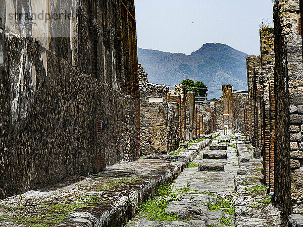 Italien  Kampanien  Pompeji  archäologische Stätte  Ruinen einer antiken römischen Stadt