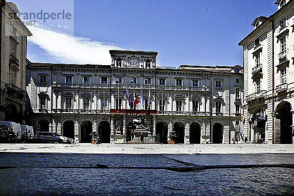 Italien  Piemont  Turin  Bürgerpalast  Palazzo di Citta'-Platz
