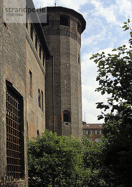 Italien  Piemont  Turin  Botanischer Garten im Burggraben des Palazzo Madama