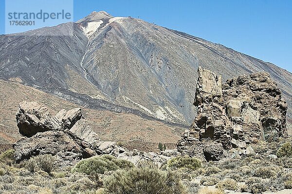 Teide Nationalpark  Los Roques de Garcia  Teneriffa  Spanien  Europa