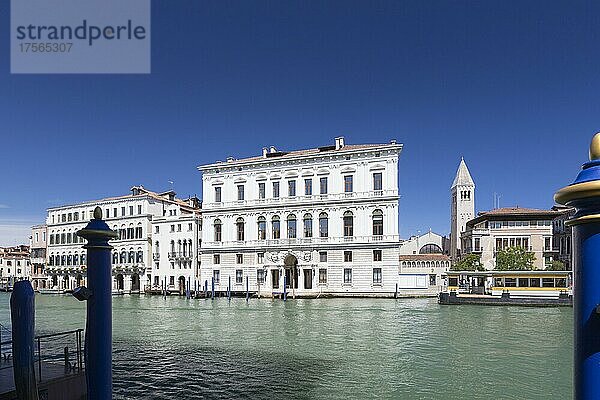 Blick auf den Palazzo Grassi am Canale Grande  Venedig  Italien  Europa