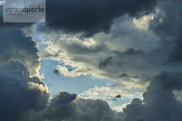 Wolken am Himmel  Detail  Bayern  Deutschland  Europa