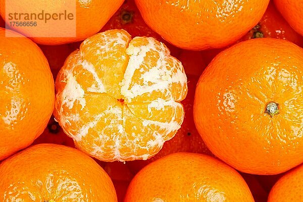 Mandarine Clementine Früchte Mandarinen Clementinen Frucht von oben