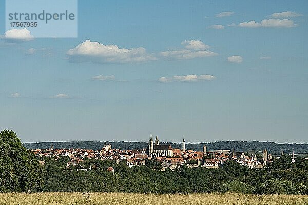 Panorama  Rothenburg ob der Tauber  mittelalterliche Kleinstadt  Franken