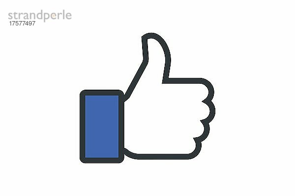 Facebook Thumb Icon  Weißer Hintergrund  Logo  Markenname