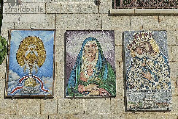 Marienbilder  Verkündigungsbasilika  Nazareth  Israel  Asien