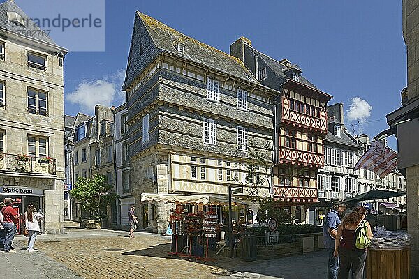 Altstadt von Quimper  Bretagne  Frankreich  Europa