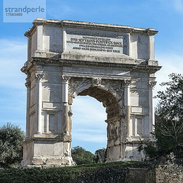 Titusbogen  Triumphbogen von Titus  Forum Romanum  Rom  Latium  Italien  Europa