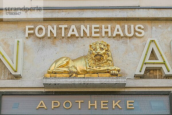 Fontanehaus  Löwen Apotheke  Karl-Marx-Straße  Neuruppin  Landkreis Ostprignitz-Ruppin  Brandenburg  Deutschland  Europa