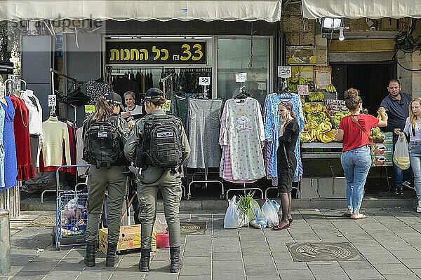 Polizei  Mahane Yehuda Markt  Jerusalem  Israel  Asien