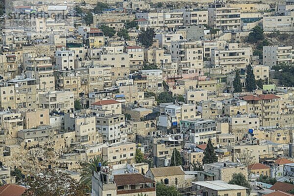 Silwan  palästinensischer Stadtteil in Ostjerusalem  Jerusalem  Israel  Asien