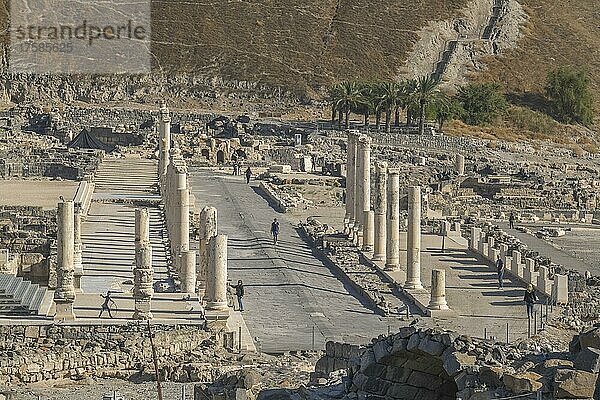 Palladius-Straße  Ausgrabungsstätte Bet Sche´an  Israel  Asien