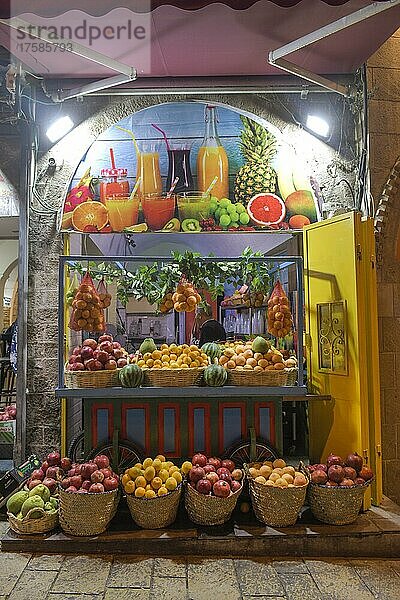 Früchtestand  Fruchtsäfte  Jaffa  Tel Aviv  Israel  Asien