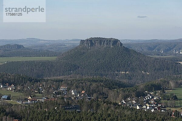 Lilienstein  Tafelberg  Elbsandsteingebirge  Papstdorf  Sachsen  Deutschland  Europa