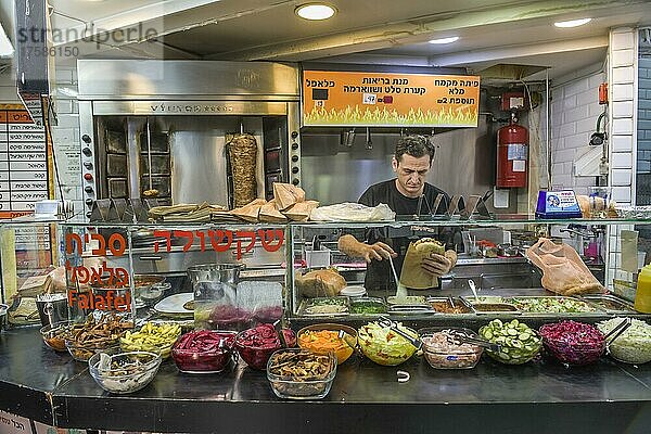 Imbiss  Falaffel und Shawarma  Allenby Street  Tel Aviv  Israel  Asien