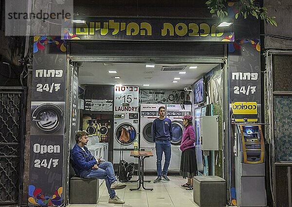 Waschsalon  Allenby Street  Tel Aviv  Israel  Asien