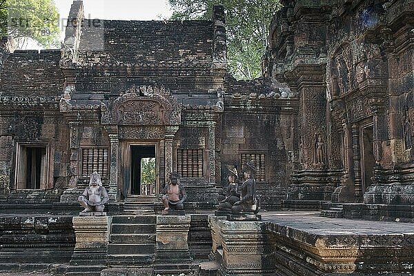 Banteay Srei  hinduistische Tempelruine  Siem Reap  Kambodscha  Asien
