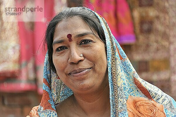 Inderin  Portrait  Udaipur  Rajasthan  Nordindien