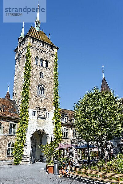 Turm des Schweizerisches Nationalmuseum  Zürich  Schweiz  Europa