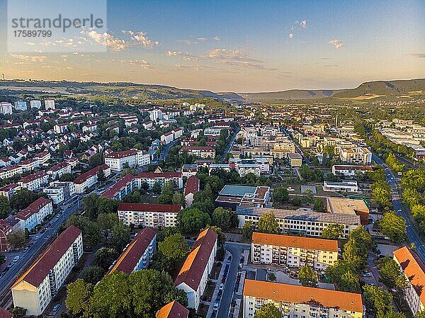 Luftaufnahme von der Universitätsstadt Jena  Jena  Thüringen  Deutschland  Europa