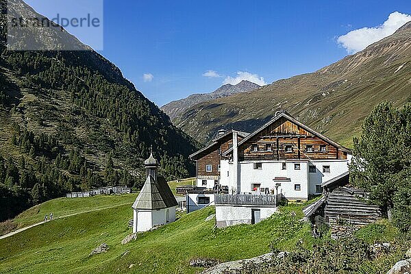 Rofenhöfe im Rofental  Vent  Venter Tal  Gemeinde Sölden  Ötztaler Alpen  Tirol  Österreich  Europa