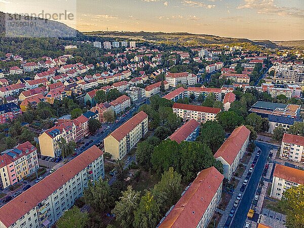 Luftaufnahme von der Universitätsstadt Jena  Jena  Thüringen  Deutschland  Europa